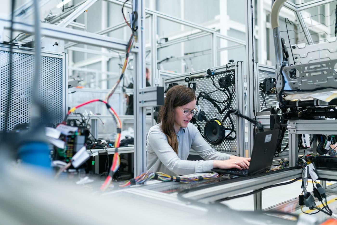 Laboratory equipment on a research bench